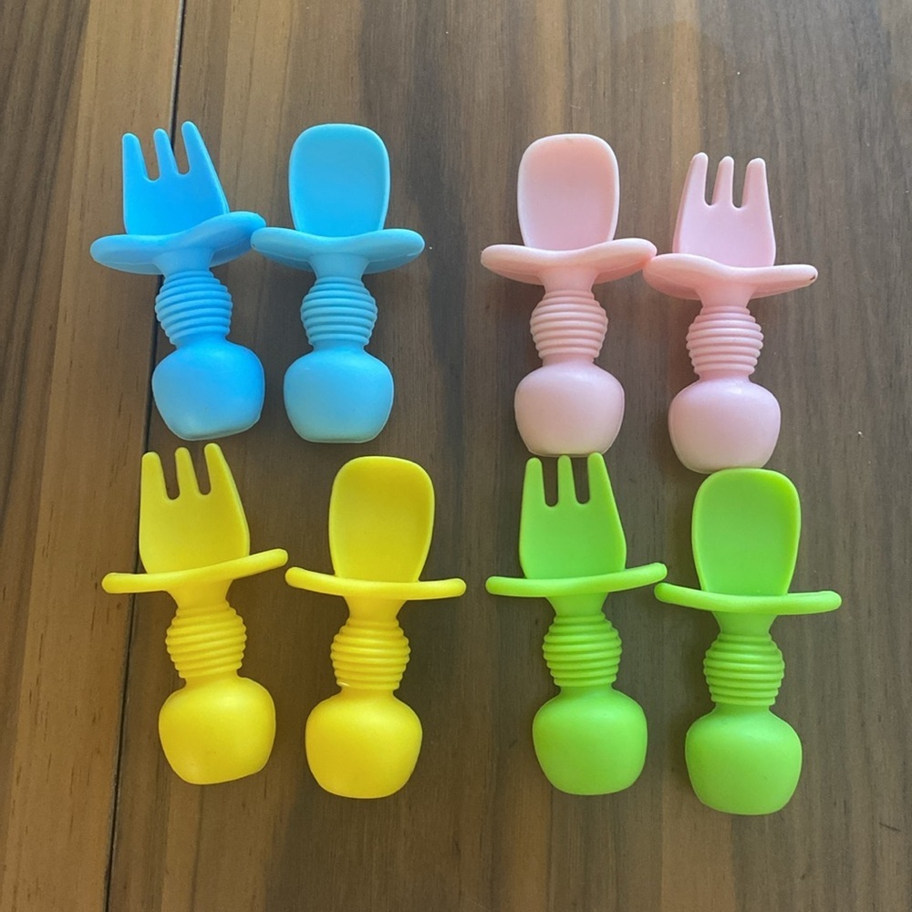 Baby first feeding spoon and fork set of 4 - Picture 3 of 6